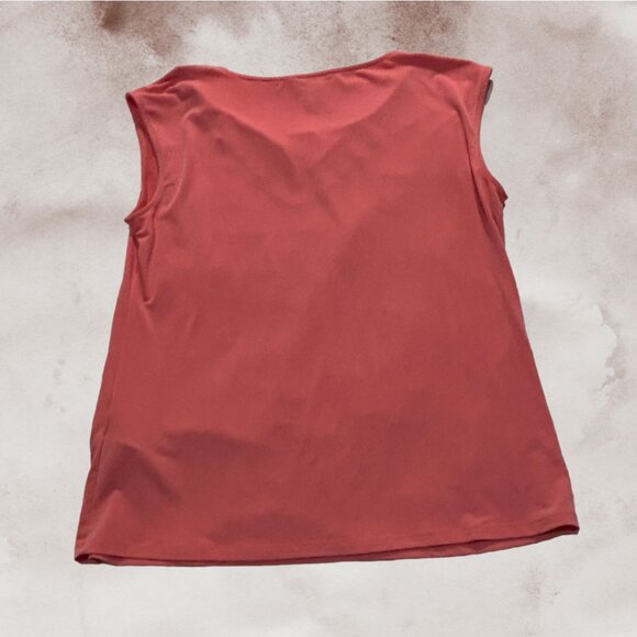💼 Calvin Klein Coral Sleeveless Keyhole Blouse - Picture 2 of 5
